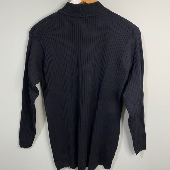 AE Sport & Co. Long Sleeve Women's Black Ribbed Lightweight Sweater Size 1x - Picture 3 of 7